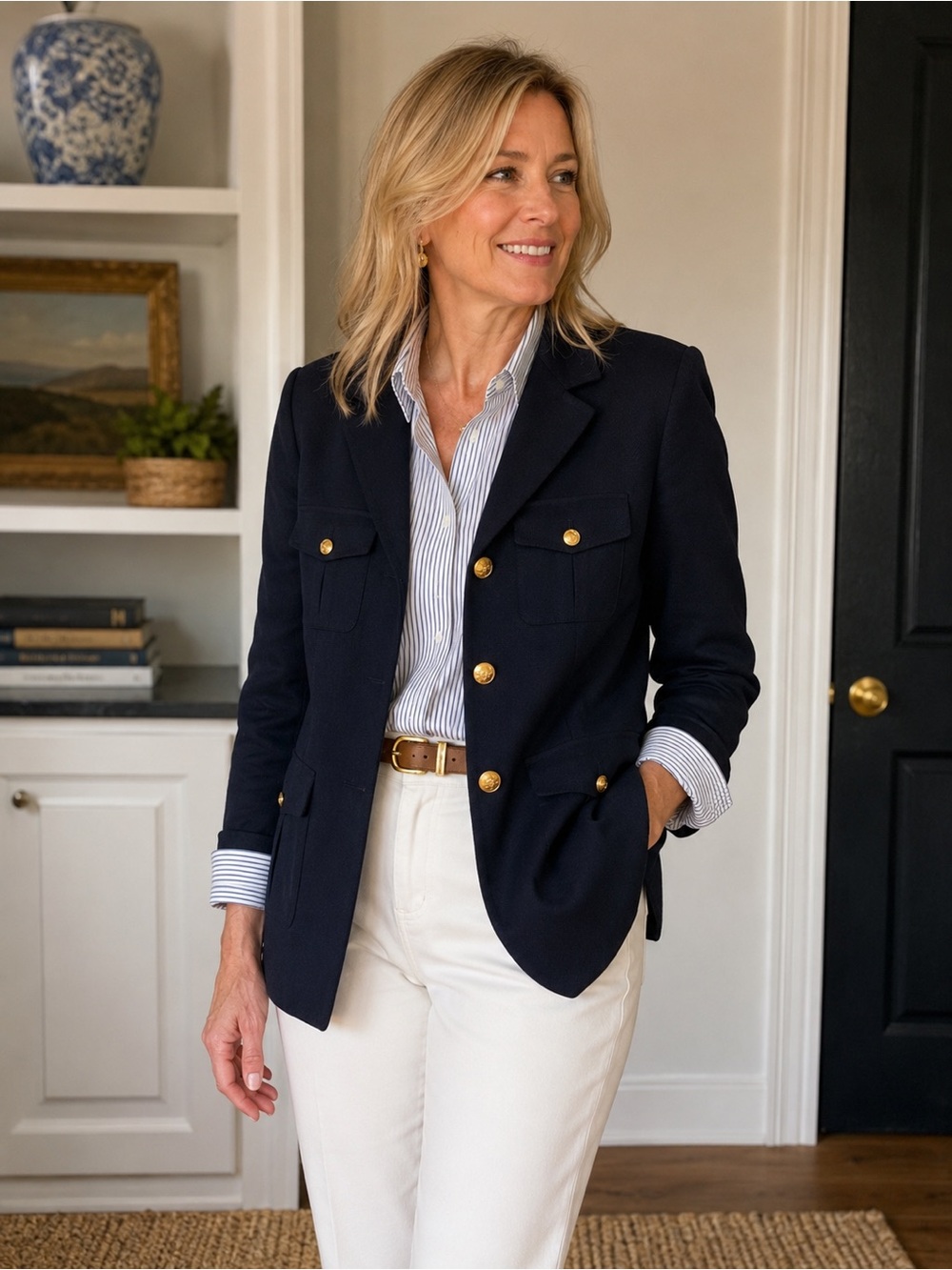 Classic Navy Blazer Talbots 2P